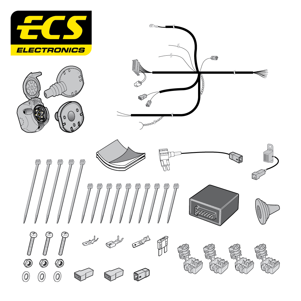 Demco Tow Bar Combo Kit With Diode System | Towing Lighting Cable & Storage Cover